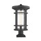 Z-Lite Jordan 1 Light Outdoor Pier Mounted Fixture, Black And Clear Seedy 570PHXL-533PM-BK - alternate 1